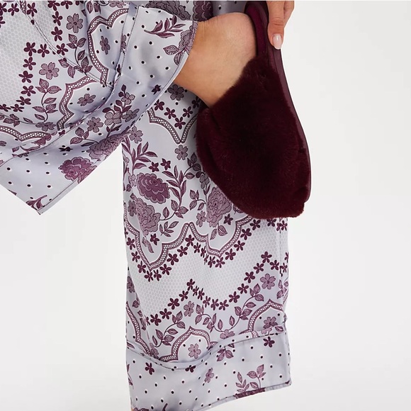 Free People Snowball Slipper Cabernet Faux Fur Slip-on Loungewear Size 8 NEW Box - Picture 2 of 6